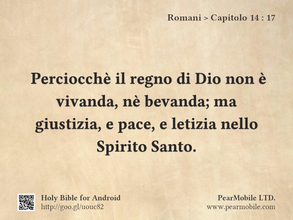 Romani, Capitolo 14:17